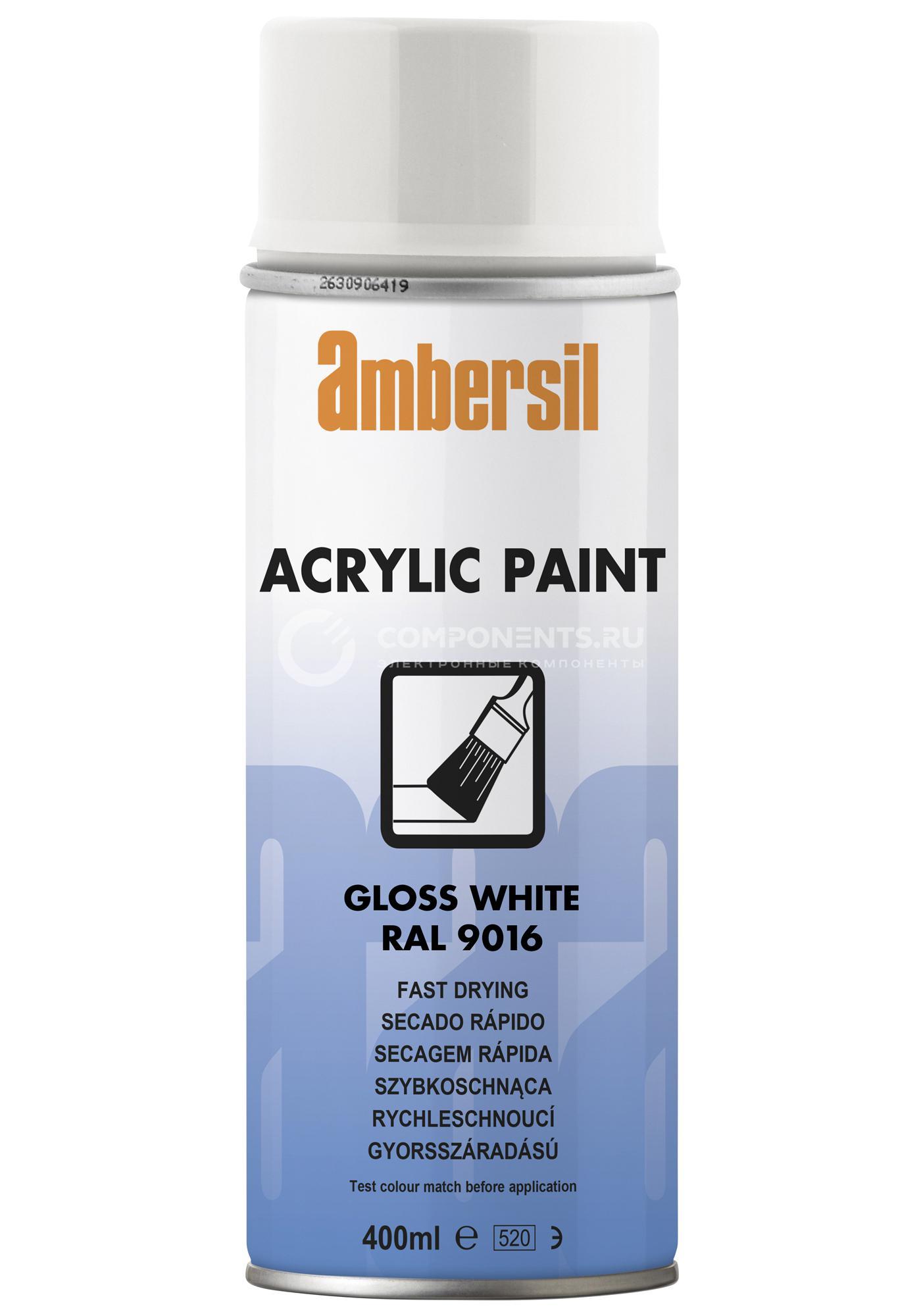 ACRYLIC PAINT, WHITE RAL 9016, 400ML